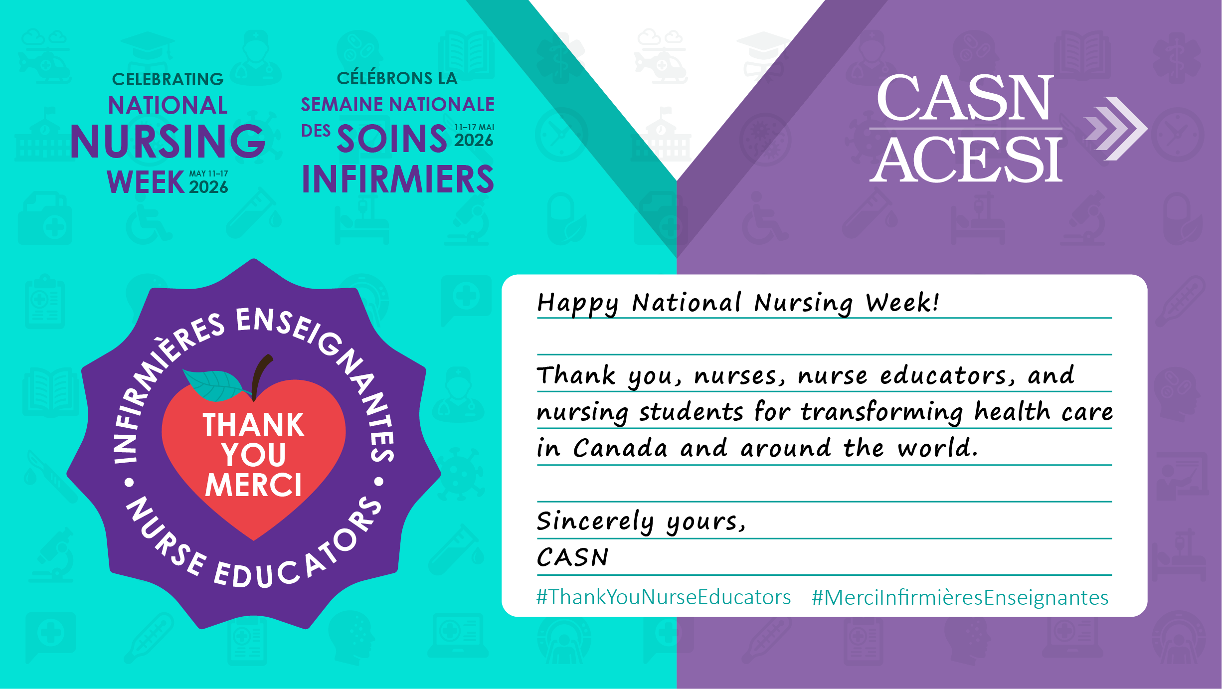 National Nursing Week 2025 - Thank You Nurse Educators Card