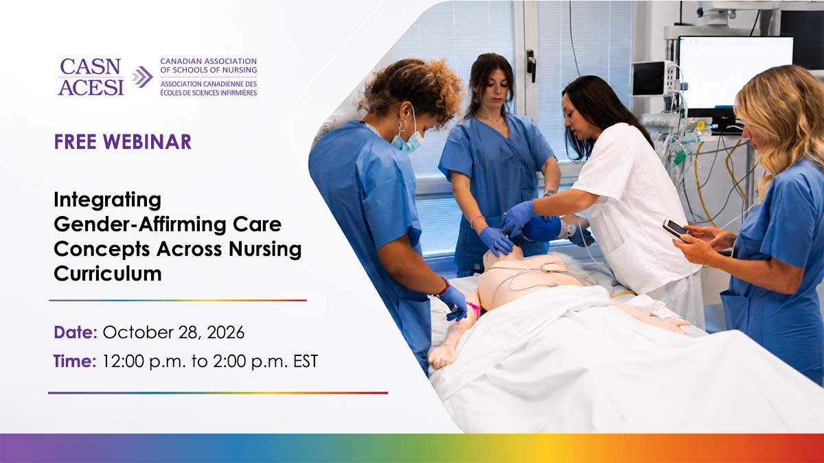 Integrating Gender-Affirming Care Concepts Across Nursing Curriculum webinar information