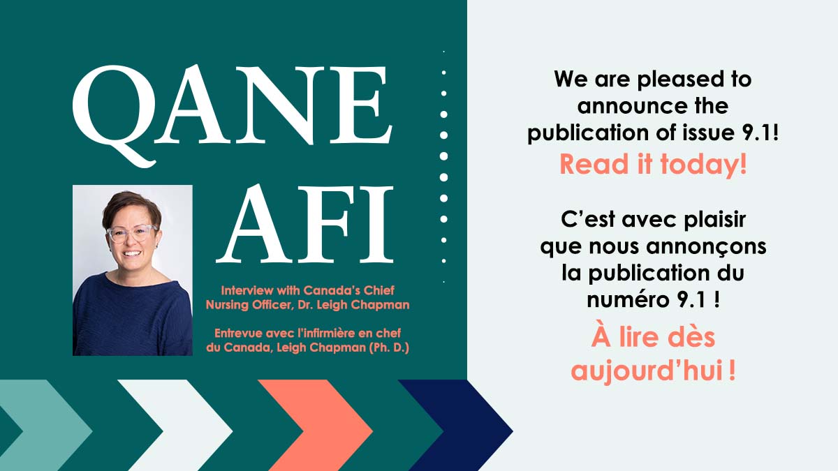 The new issue of QANE is available! Quality Advancement in Nursing Education