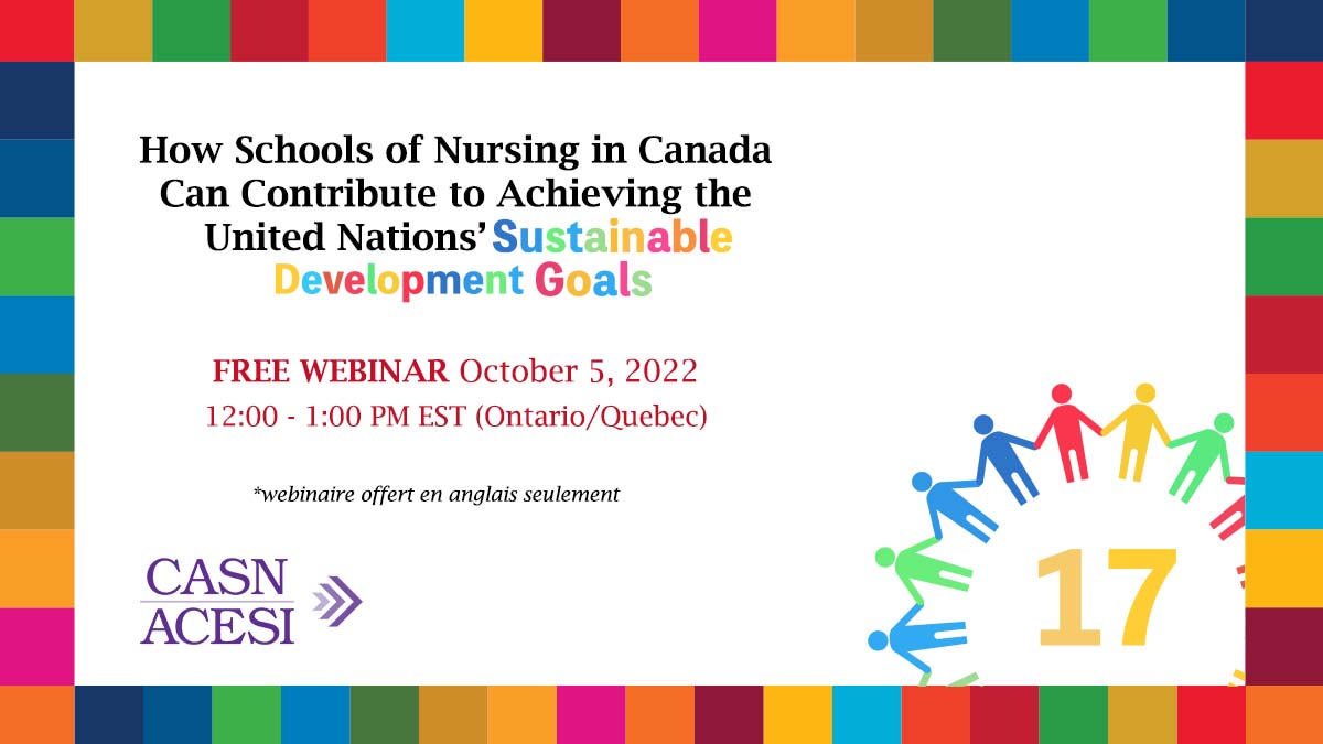 How Schools of Nursing in Canada Can Contribute to Achieving the United Nations’ Sustainable Development Goals