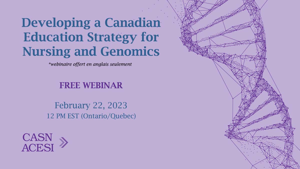 Developing a Canadian education strategy for nursing and genomics
