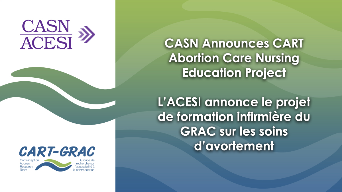 CASN Announces CART Abortion Care Nursing Education Project