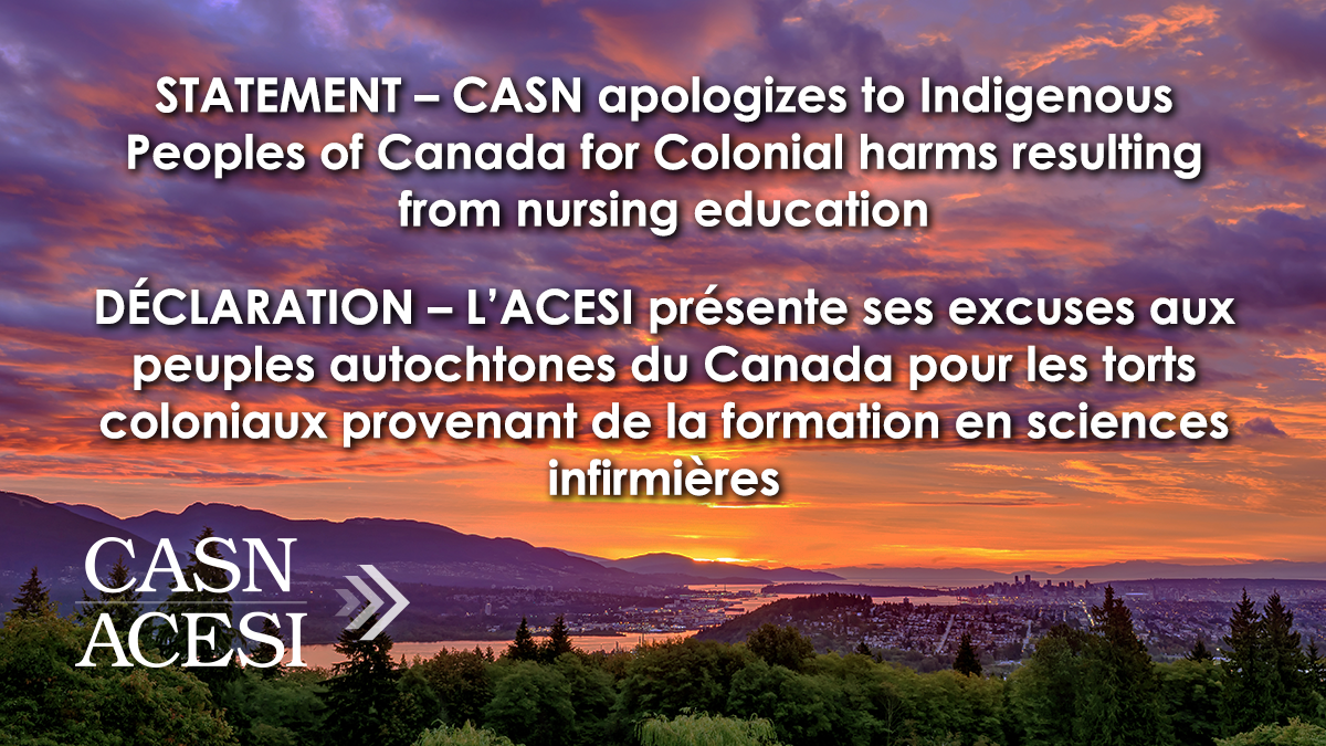 STATEMENT – CASN apologizes to Indigenous Peoples of Canada for Colonial harms resulting from nursing education