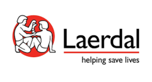 Laerdal "Helping Save Lives" logo graphic 