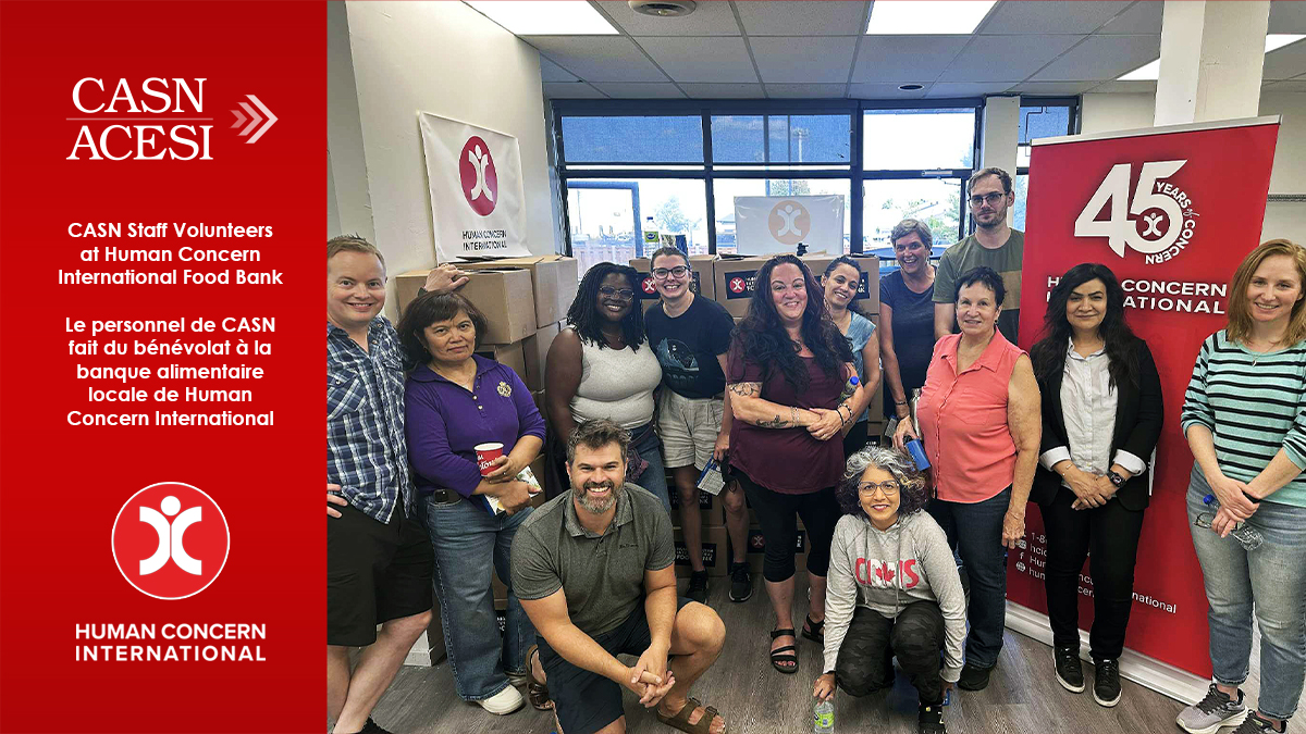 CASN Staff Volunteers at Human Concern International Food Bank