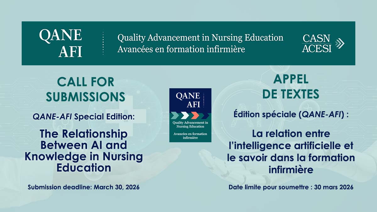 CALL FOR SUBMISSIONS Special Edition: The Relationship Between AI and Knowledge in Nursing Education