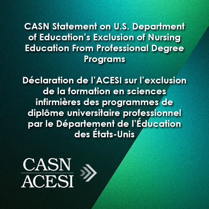 CASN Statement on U.S. Department of Education’s Exclusion of Nursing Education From Professional Degree Programs