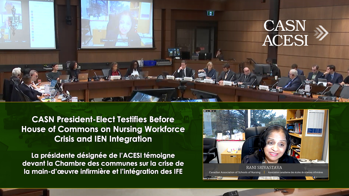 CASN President-Elect Testifies Before House of Commons on Nursing Workforce Crisis and IEN Integration